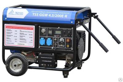 Бензиновый сварочный генератор TSS GGW 4 5/200E-R открытый