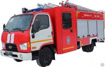 Автоцистерна пожарная АЦ 1,0-40 на шасси Hyundai HD-78